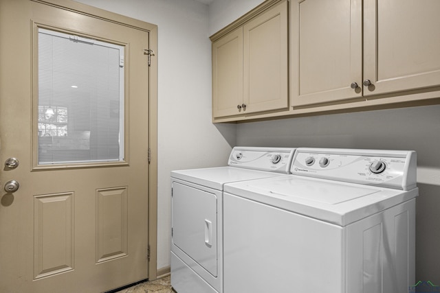 8 Honeysuckle Ln, Longview, TX 75605 - clothes washing area with washer and clothes dryer and cabinet space