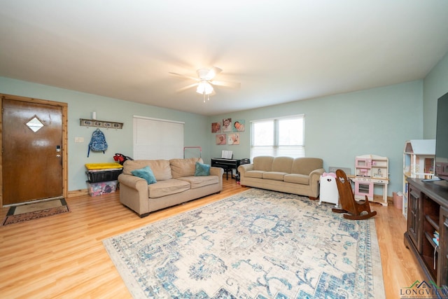 12545 Fm 968 W, Longview, TX 75602 - living room with light wood-style floors and a ceiling fan