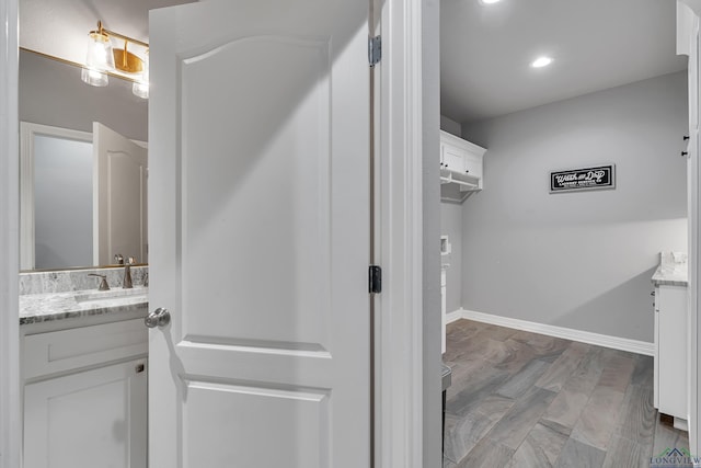 bathroom featuring vanity