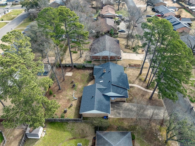 aerial view featuring a residential view