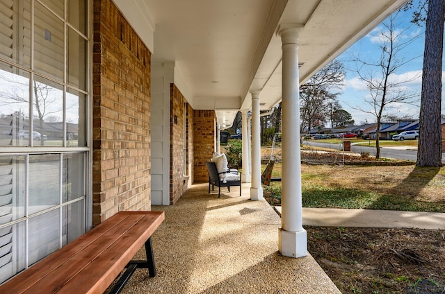 view of patio with covered porch