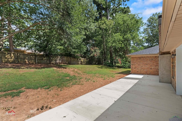 view of yard featuring a patio area