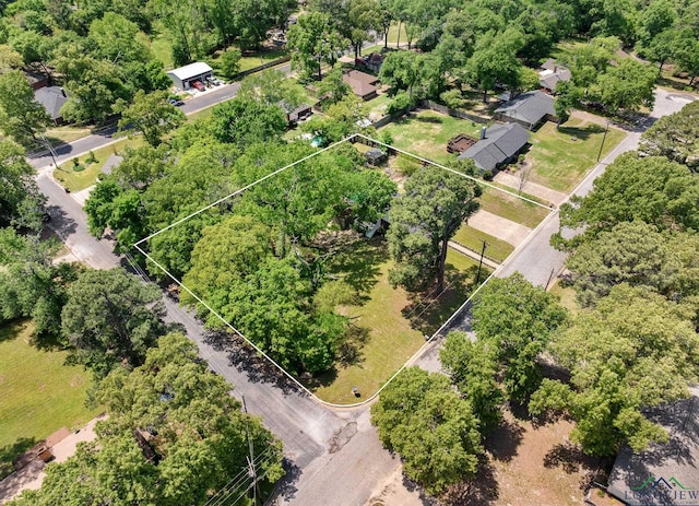 10887 Knollwood Dr, Tyler, TX 75703 - aerial view of property and surrounding area featuring property parcel outlined