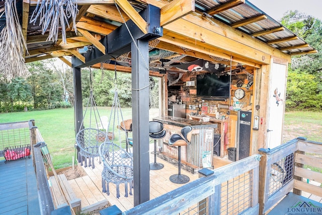 view of wooden terrace