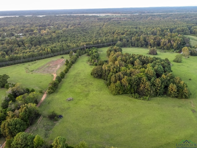 aerial view with a rural view