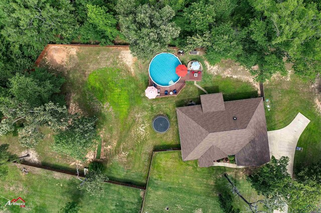280 Towering Oaks Ln, Longview, TX 75602 - aerial view of a pool area