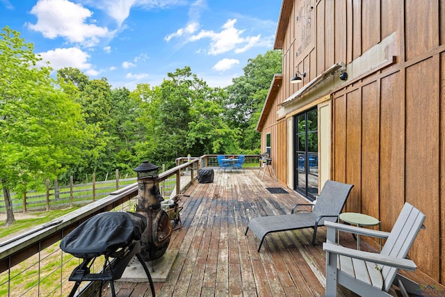 view of wooden terrace