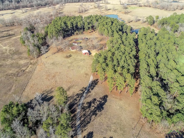 aerial view with a rural view