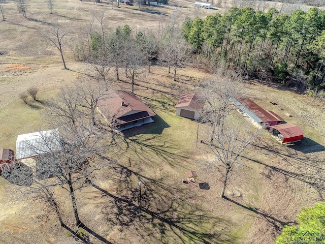 aerial view with a rural view