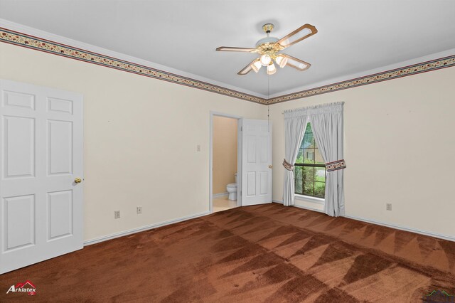 825 University Dr, Carthage, TX 75633 - carpeted empty room featuring a ceiling fan and baseboards
