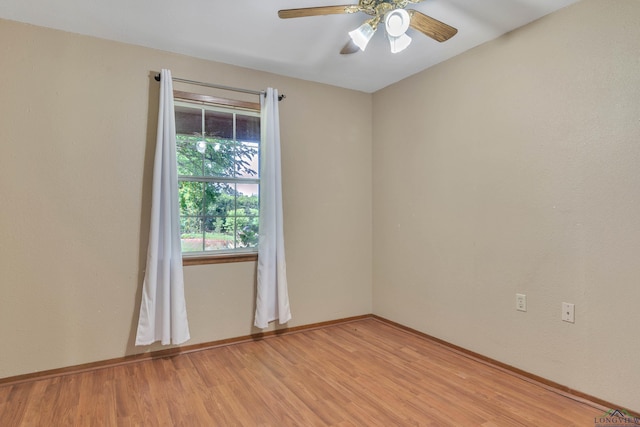 3738 Fm 161 S, Hughes Springs, TX 75656 - unfurnished room featuring a ceiling fan and light wood finished floors