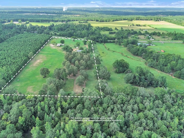 3738 Fm 161 S, Hughes Springs, TX 75656 - aerial view of property and surrounding area with rural landscape and property parcel outlined