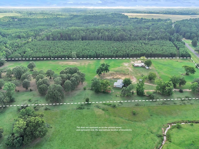 3738 Fm 161 S, Hughes Springs, TX 75656 - overview of rural landscape with a heavily wooded area and rows of crops