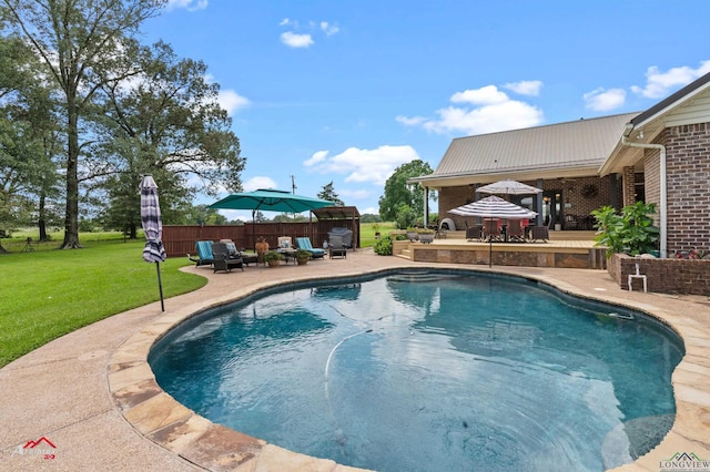 1463 County Road 106, Carthage, TX 75633 - outdoor pool with a patio, outdoor dining space, and an outdoor hangout area