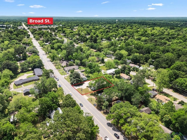 aerial view with a forest view