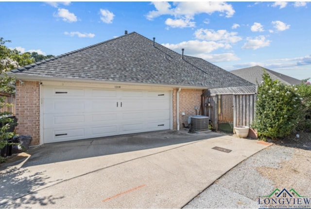 view of property exterior with a garage