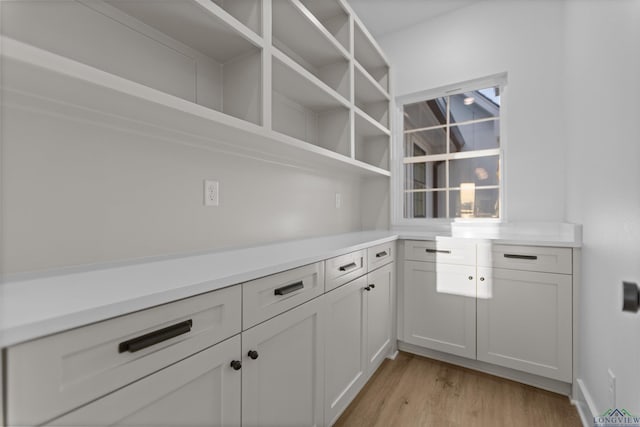 interior space with light wood-style floors