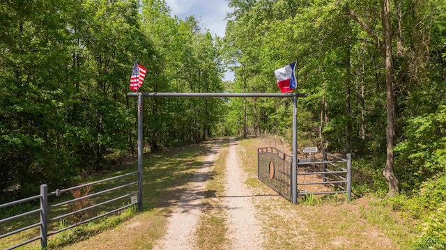 4754 Deer Rd, Gilmer, TX 75644 - view of road featuring a gated entry and a gate