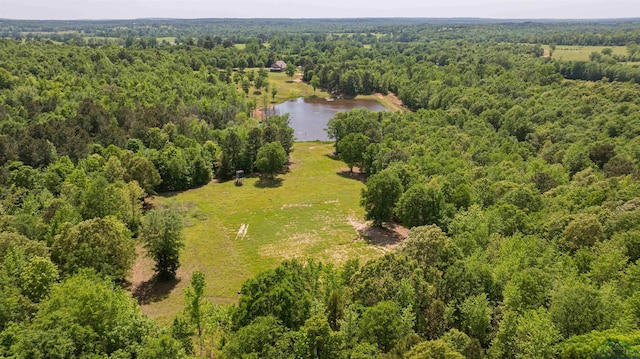4754 Deer Rd, Gilmer, TX 75644 - aerial view with a water view and a wooded view