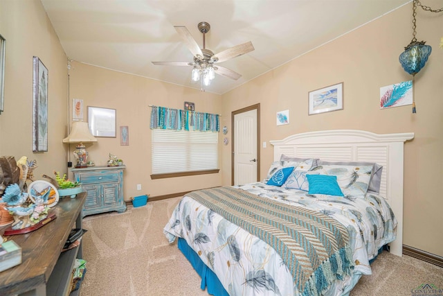 4754 Deer Rd, Gilmer, TX 75644 - carpeted bedroom featuring baseboards and ceiling fan