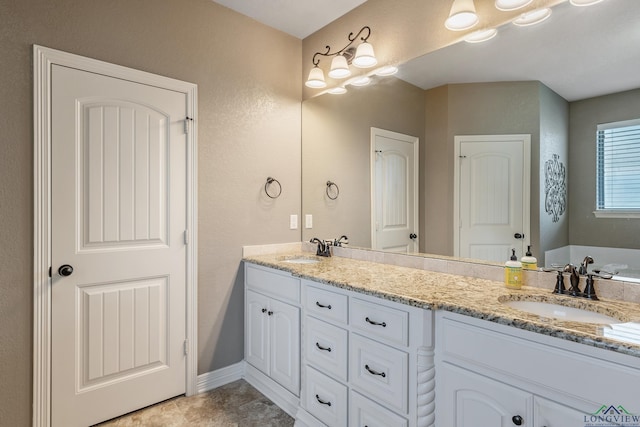 bathroom with vanity