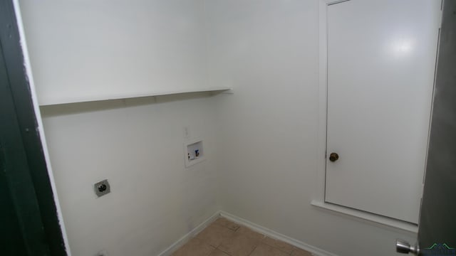 laundry area with washer hookup and hookup for an electric dryer