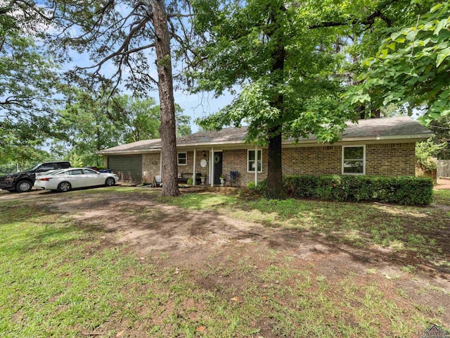 view of single story home