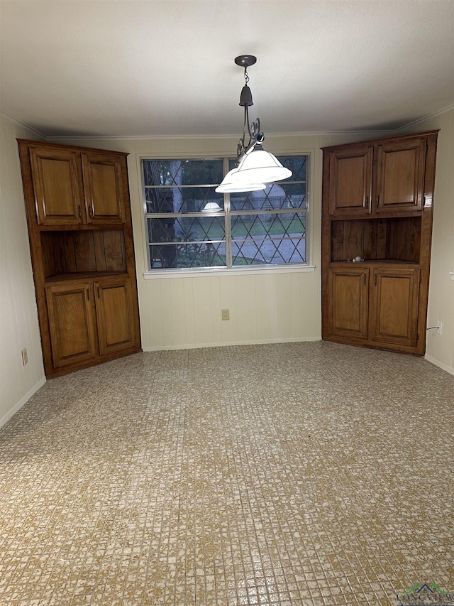 view of unfurnished dining area