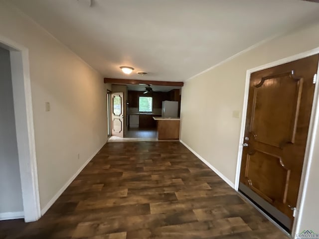 402 Mark Dr, Marshall, TX 75672 - hall featuring dark wood-type flooring