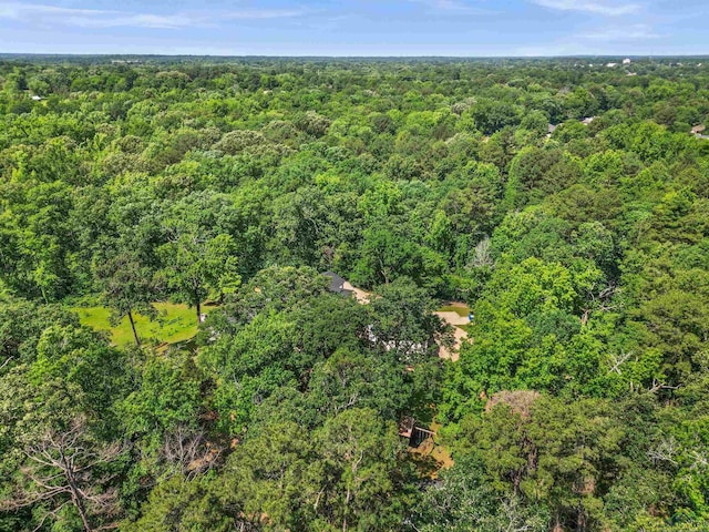 bird's eye view with a forest view