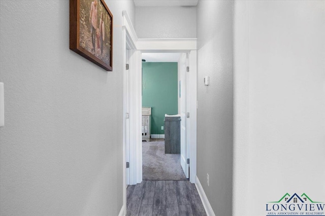 hallway featuring hardwood / wood-style flooring