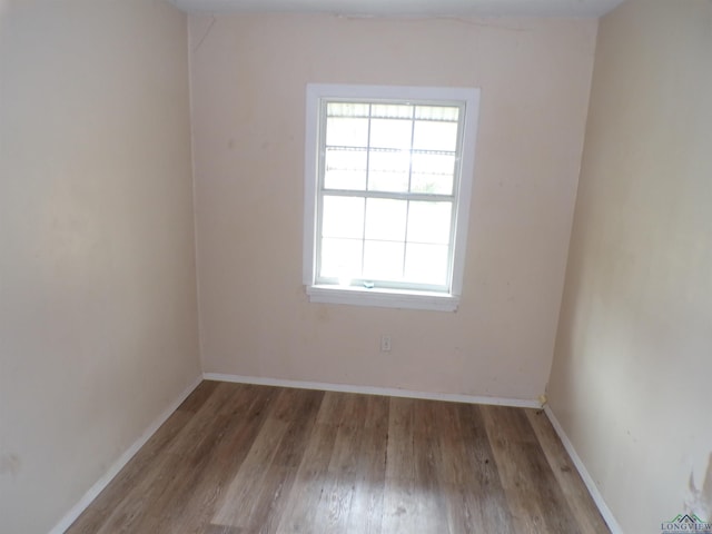 empty room featuring light hardwood / wood-style floors