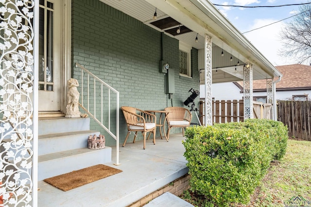 view of patio / terrace featuring covered porch