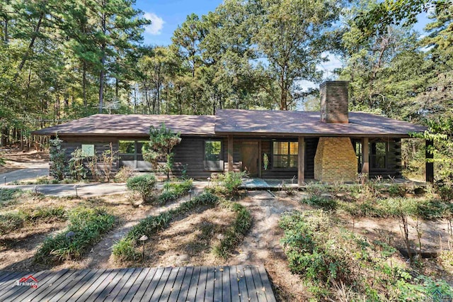 view of ranch-style home