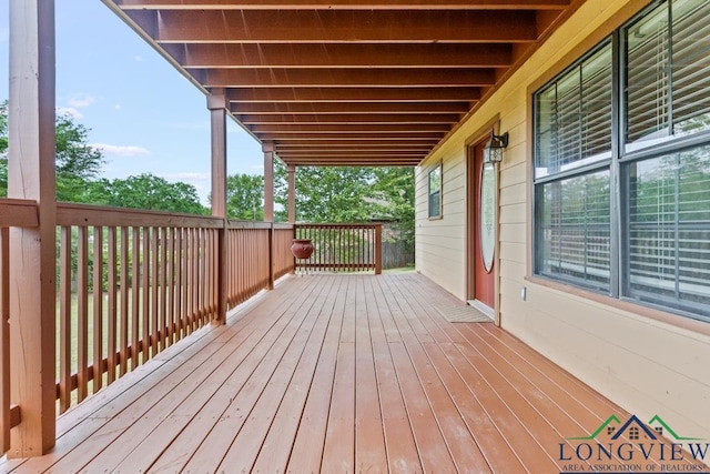 view of wooden deck