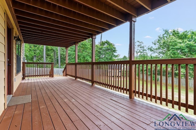 view of wooden terrace
