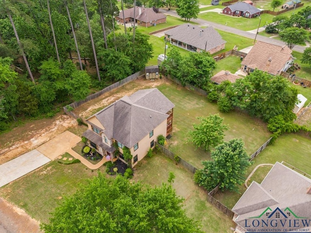 aerial view featuring a residential view