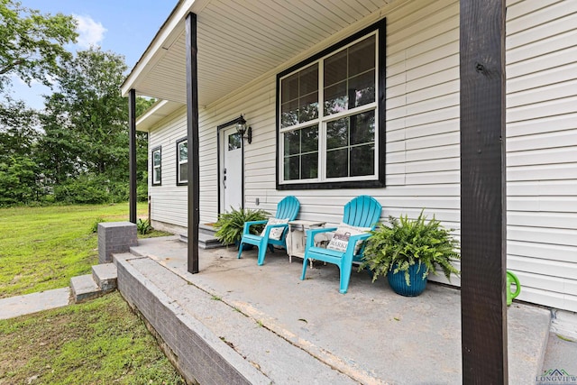 view of patio / terrace featuring covered porch