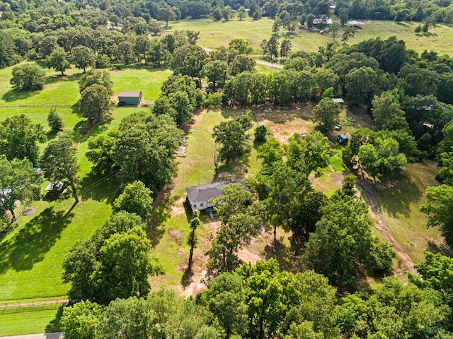 aerial view with a rural view