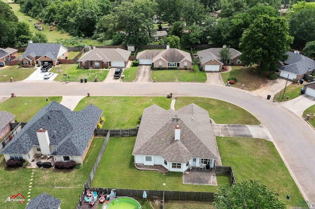 drone / aerial view featuring a residential view