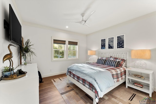 378 Cypress Creek Dr, Mount Vernon, TX 75457 - bedroom featuring light wood finished floors, recessed lighting, and a ceiling fan