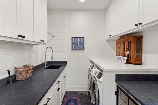 378 Cypress Creek Dr, Mount Vernon, TX 75457 - laundry room with separate washer and dryer and cabinet space