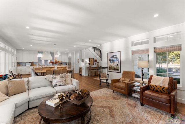 378 Cypress Creek Dr, Mount Vernon, TX 75457 - living area featuring light wood-style flooring and recessed lighting
