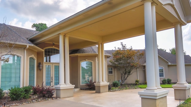 view of patio with french doors