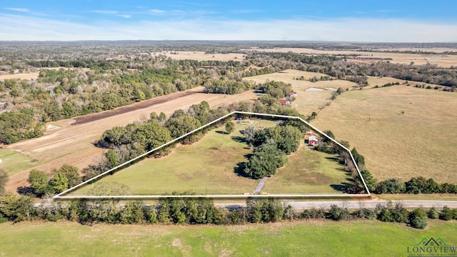 bird's eye view featuring a rural view