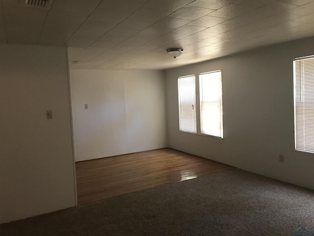 empty room with hardwood / wood-style flooring