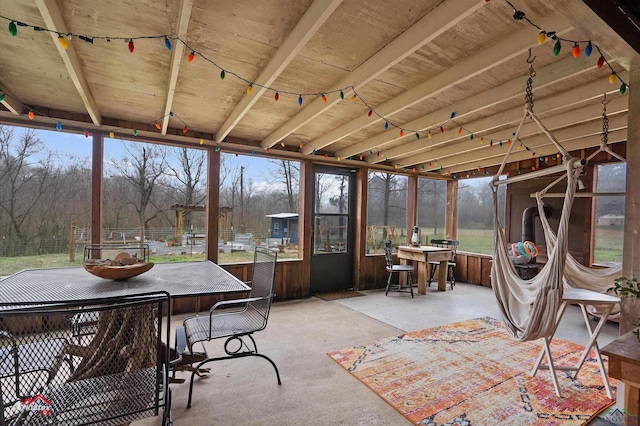 view of sunroom