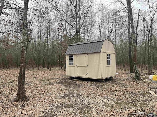 view of shed