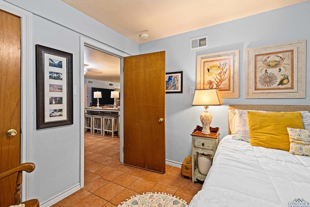 view of tiled bedroom