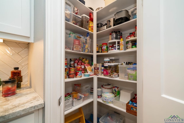 view of pantry